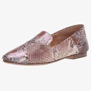 Naturalizer Lorna Pastel Tan/Purple Snakeskin Leatjer Slip In Loafers Womens 10W